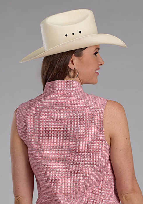 Roper Womens 2500 Saltillo Foulard Rust 100% Cotton S/L Blouse