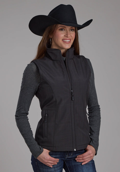 Roper Womens Technical Fleece Charcoal Fleece Softshell Vest