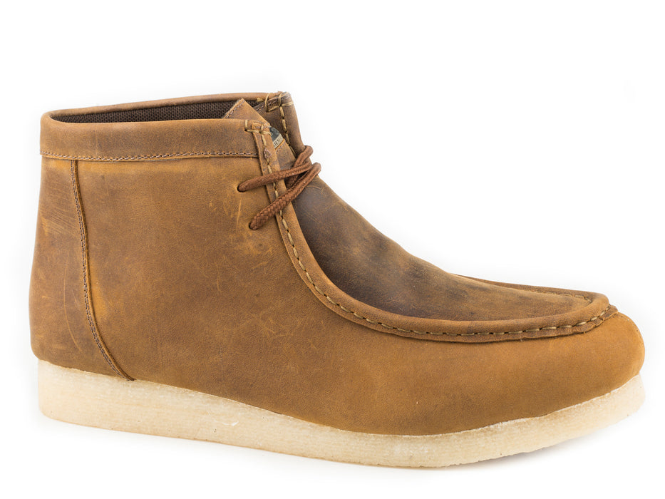 Roper Mens Gum Sticker Crazy Horse Leather Chukka Boots