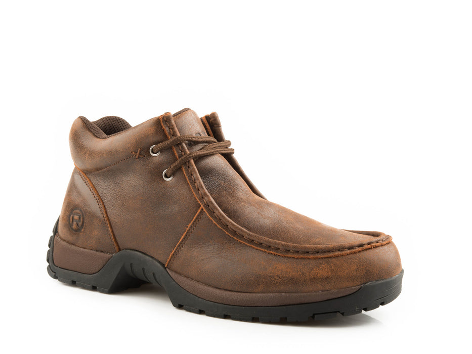Roper Mens Stirrup Brown Leather Chukka Boots