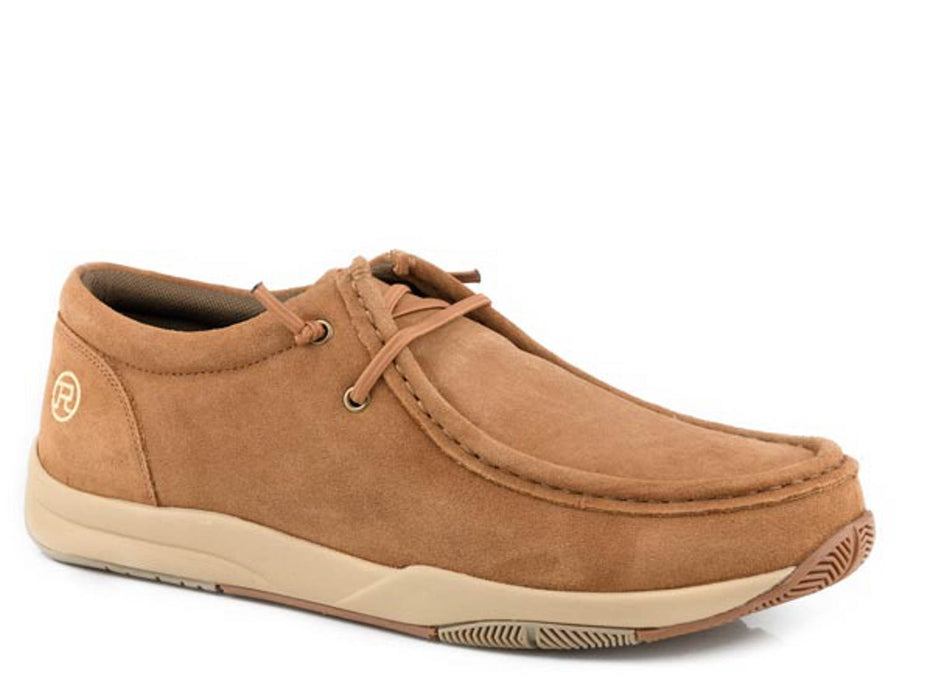 Roper Mens Clearcut Low Tan Suede Oxfords Shoes