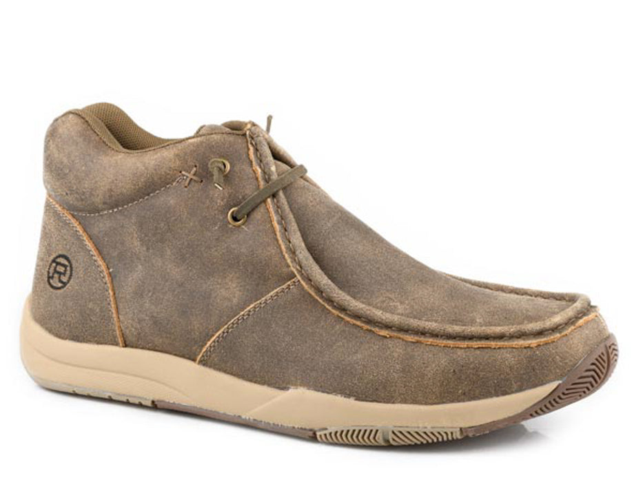 Roper Mens Clearcut Light Brown Leather Chukka Boots