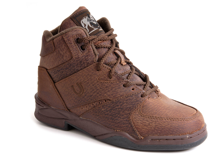 Roper Womens Horseshoe Tan Leather Ankle Boots