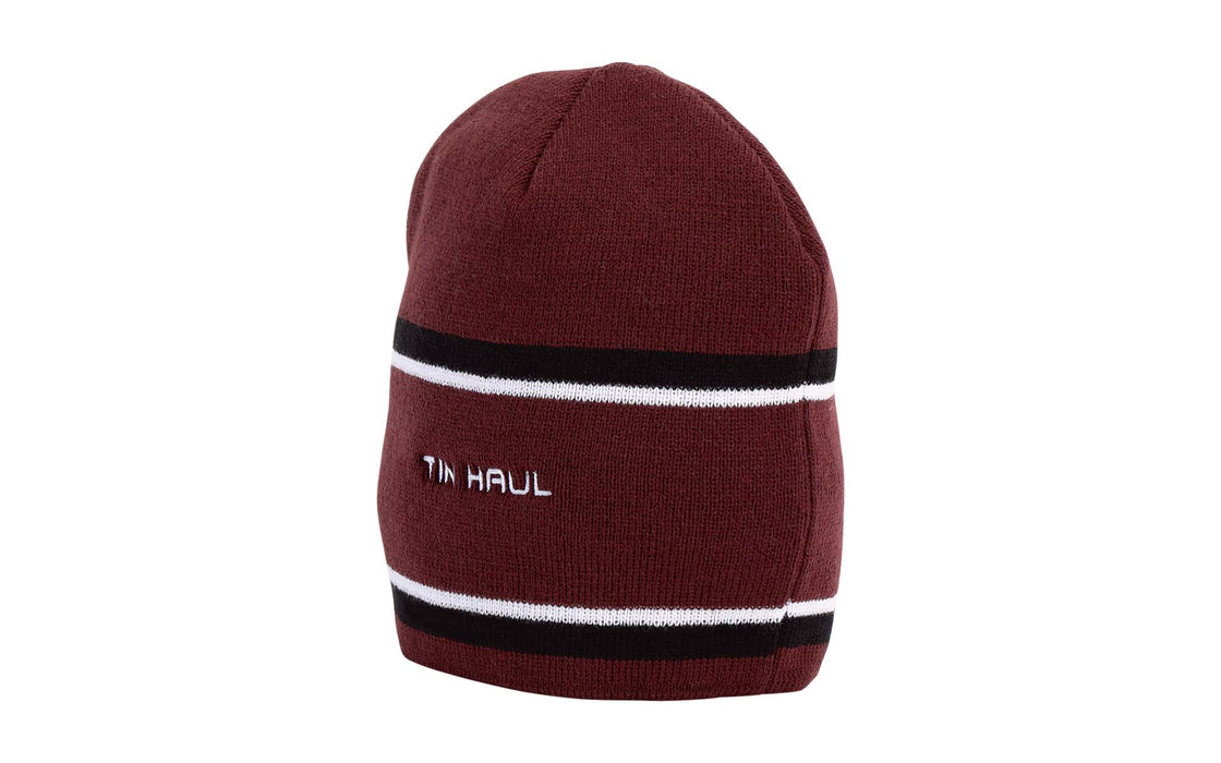 Tin Haul Unisex Sweater Knit Burgundy 100% Acrylic Beanie Hat