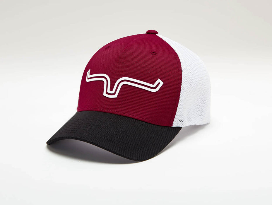 Kimes Ranch Unisex 110 Double Trac Dark Red Polyester Trucker Cap