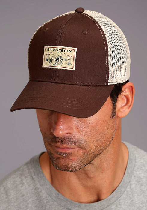 Stetson Unisex The Legend Continues Brown 100% Cotton Mesh Baseball Cap Hat