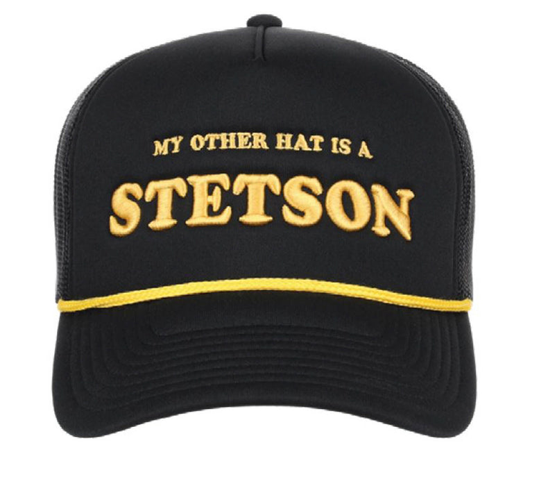 Stetson Unisex My Other Hat Is A Black/Gold Cotton Blend Baseball Cap Hat