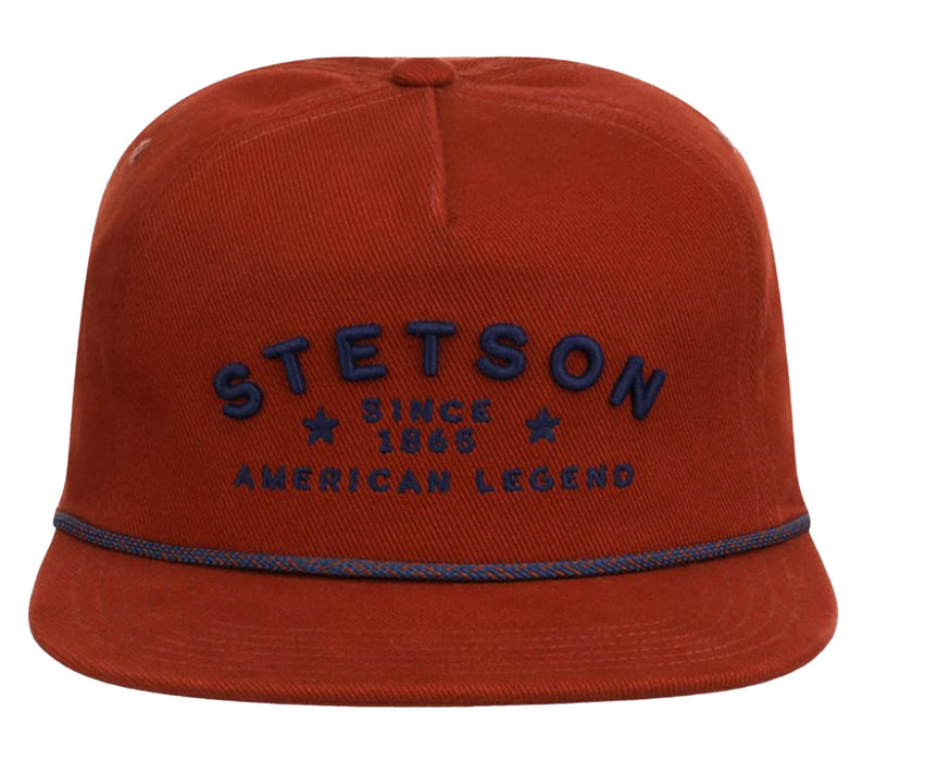 Stetson Unisex Since 1865 American Legend Orange 100% Cotton Trucker Cap