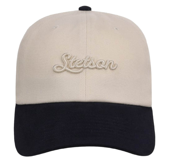 Stetson Unisex Tonal Script Blue/White 100% Cotton Trucker Cap
