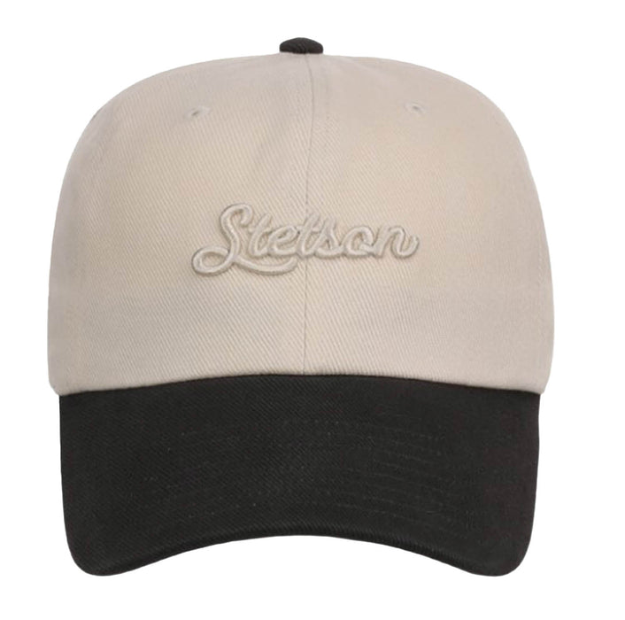 Stetson Unisex Tonal Script Grey/White 100% Cotton Trucker Cap