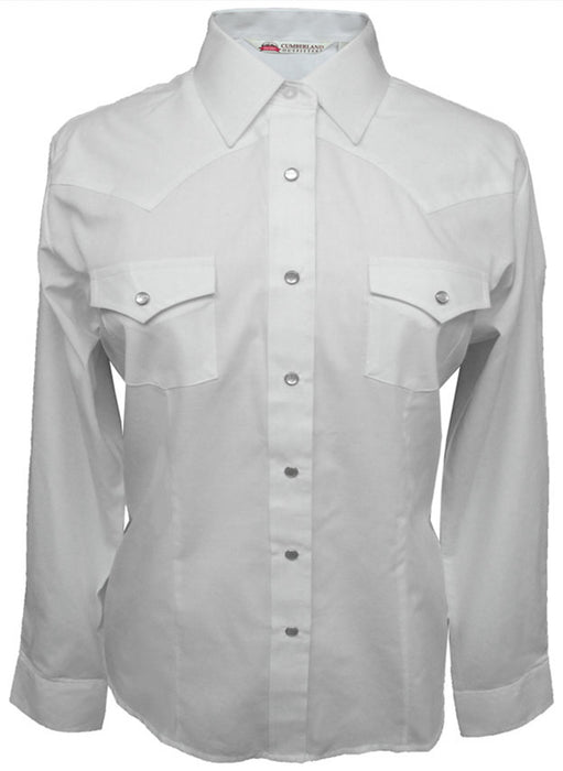 Ely & Walker Kids Girls Solid White Western Shirt L/S Poly/Cotton