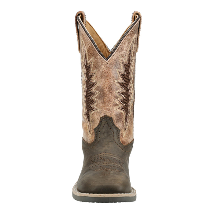 Smoky Mountain Boots Youth Boys Desperado Dark Brown/Marble Leather Cowboy Boots