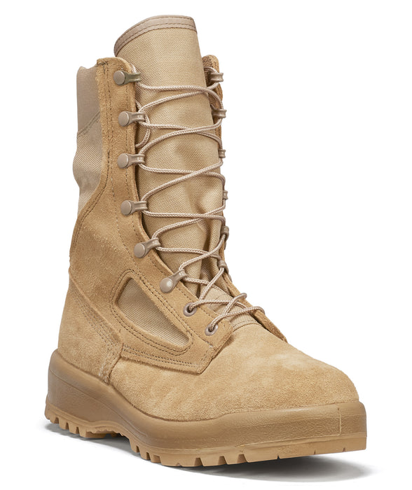 Belleville Hot Weather Combat Boots Unisex Tan Leather/Nylon