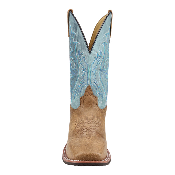 Smoky Mountain Boots Mens Cole Vintage Brown/Vintage Blue Leather Cowboy Boots