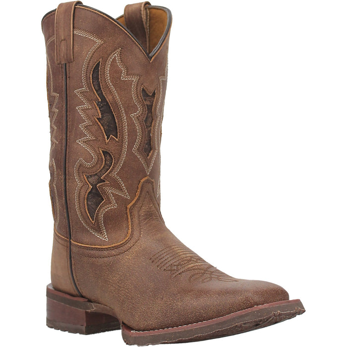 Laredo Mens Martin Cowboy Boots Leather Tan
