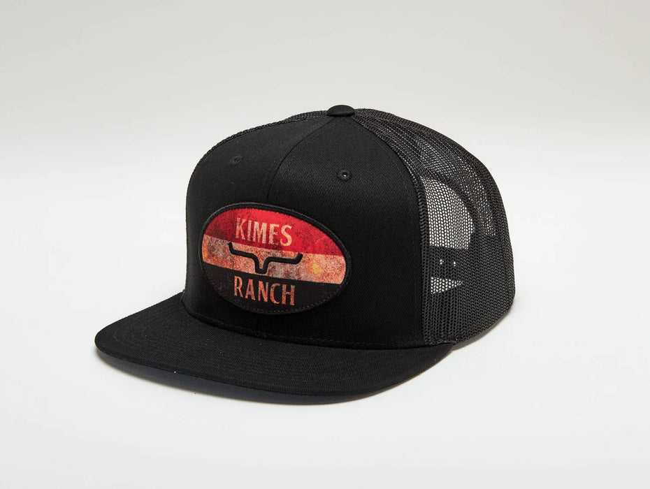 Kimes Ranch Unisex American Standard Black Cotton Twill Trucker Cap