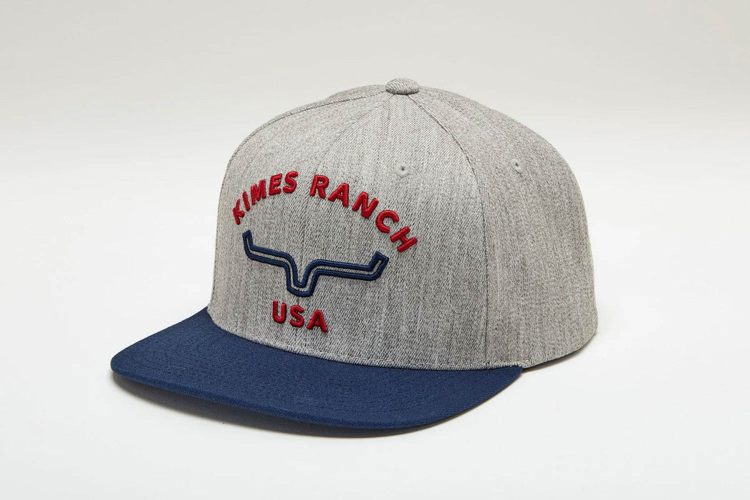Kimes Ranch Unisex Arched Grey Heather Cotton Twill Trucker Cap