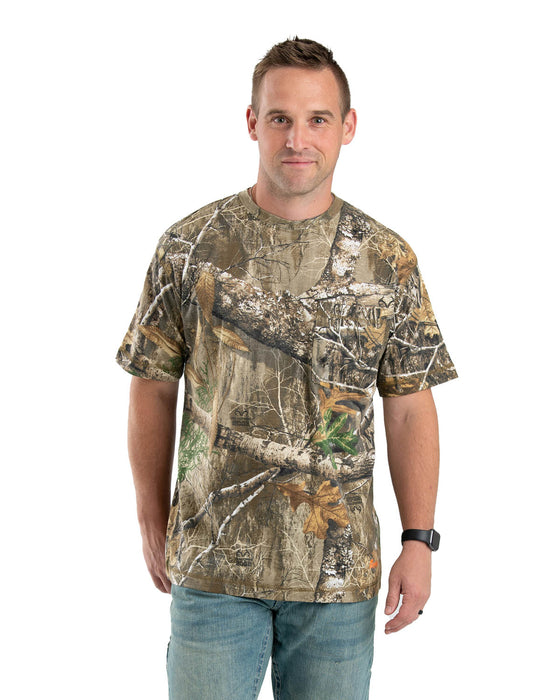 Berne Mens Realtree Edge Cotton Blend Lightweight Performance Tee S/S