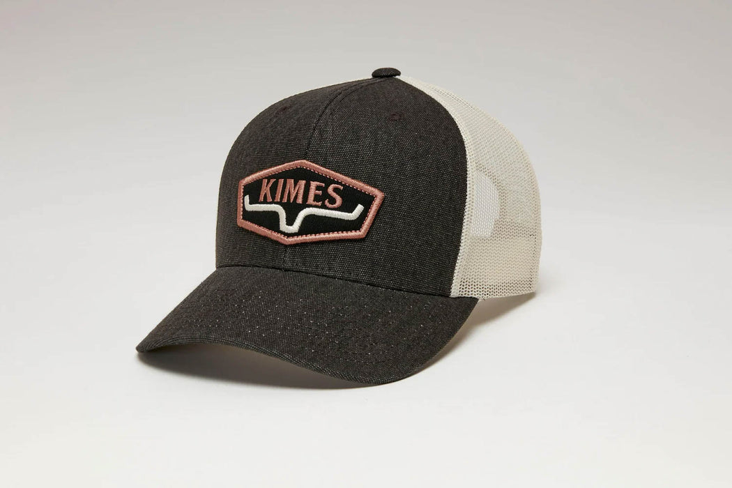 Kimes Ranch Unisex Box Spring Black Cotton Trucker Cap
