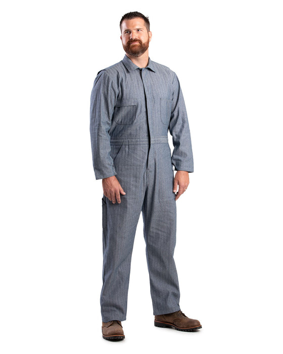 Berne Mens Fisher Stripe 100% Cotton Unlined Coverall