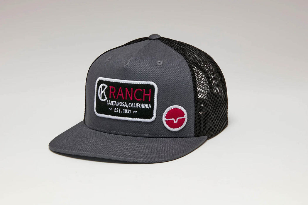 Kimes Ranch Unisex CK31 Charcoal/Black Cotton Twill Trucker Cap