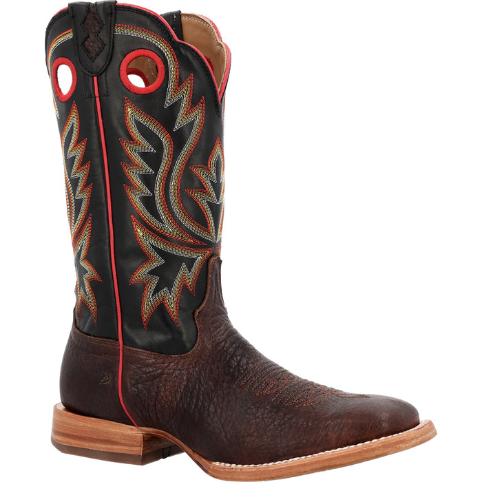 Durango Mens PRCA Western Chestnut/Black Eclipse Bullhide Cowboy Boots