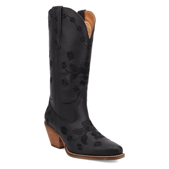 Dingo Womens Love Bug Black Leather Cowboy Boots