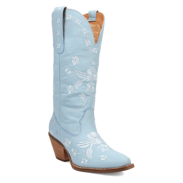 Dingo Womens Love Bug Blue Leather Cowboy Boots