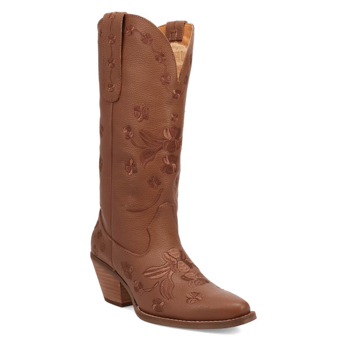 Dingo Womens Love Bug Brown Leather Cowboy Boots
