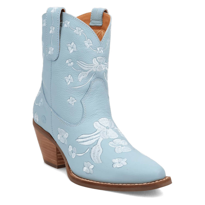 Dingo Womens Sweetheartie Blue Leather Cowboy Boots