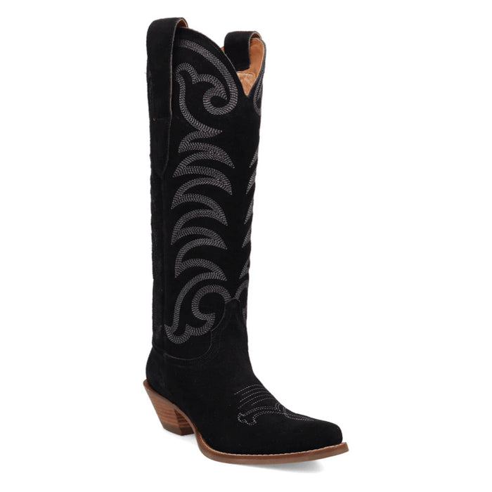 Dingo Womens Movin On Black Suede Cowboy Boots