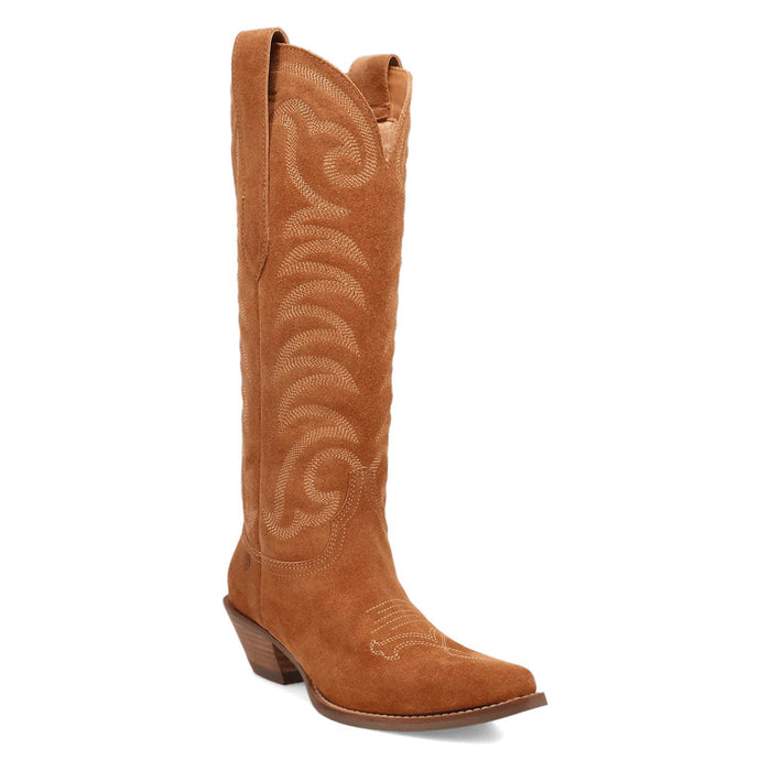 Dingo Womens Movin On Camel Suede Cowboy Boots