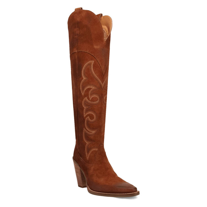 Dingo Womens Primadonna Brown Suede Cowboy Boots