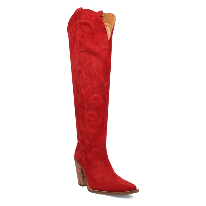 Dingo Womens Primadonna Red Suede Cowboy Boots