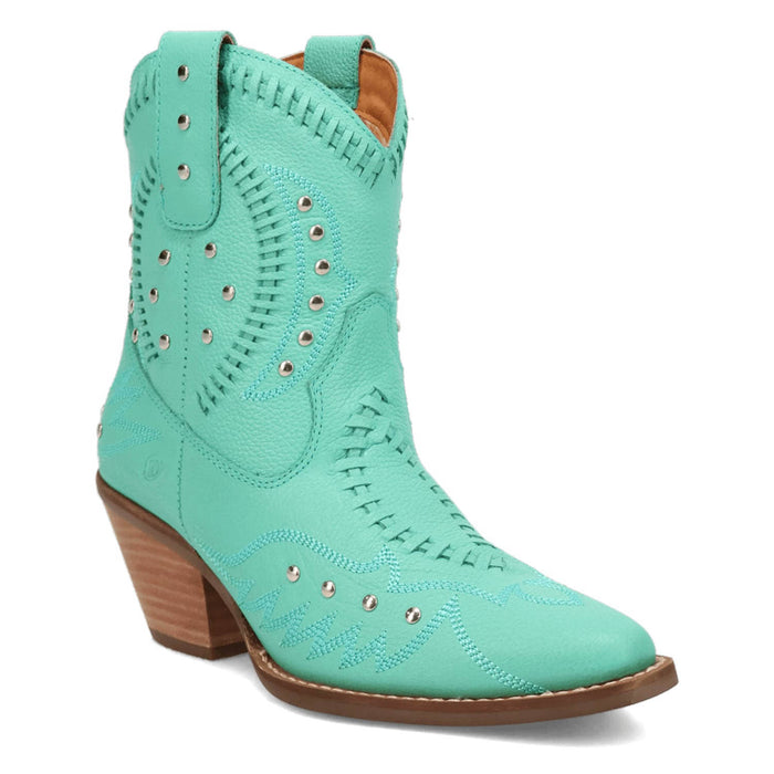 Dingo Womens Preciousie Green Leather Cowboy Boots