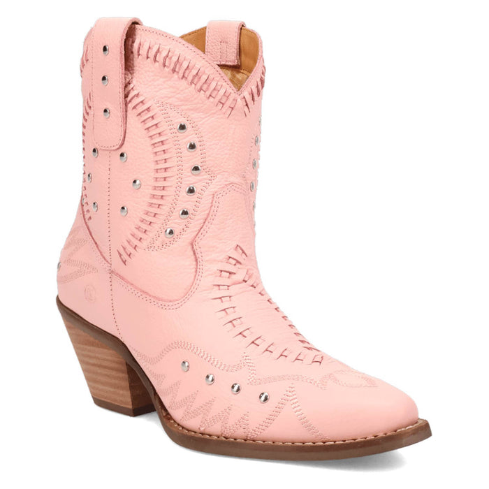 Dingo Womens Preciousie Pink Leather Cowboy Boots