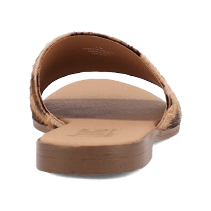 Dingo Womens Tabby Leopard Hair-on-Hide Slide Sandals Shoes