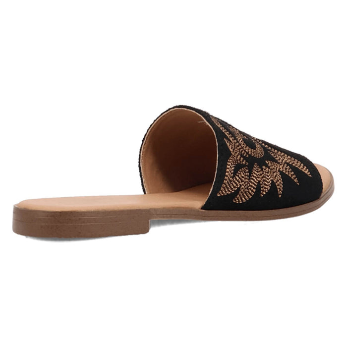 Dingo Womens Lasso Black Suede Slide Sandals Shoes