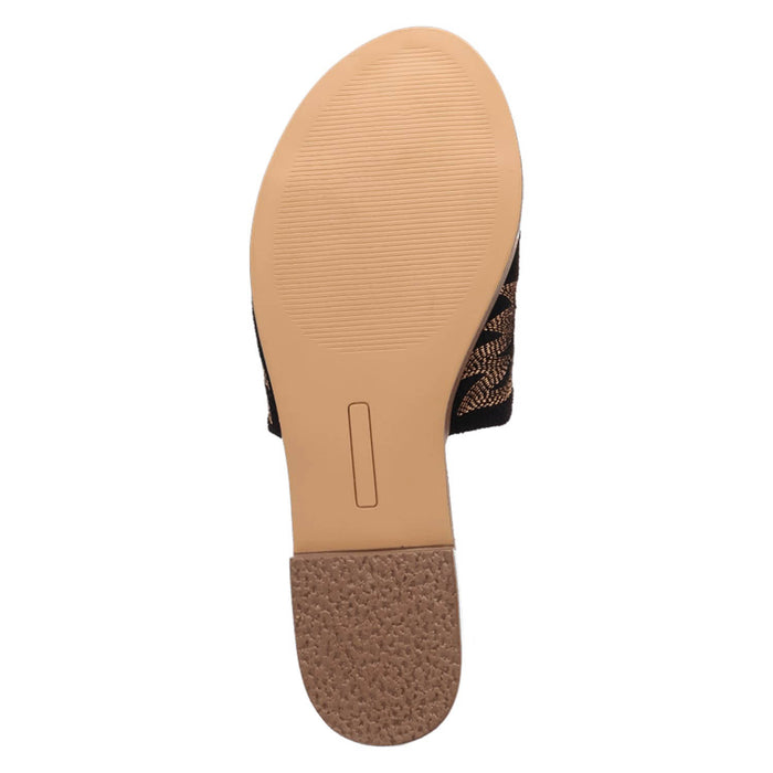 Dingo Womens Lasso Black Suede Slide Sandals Shoes