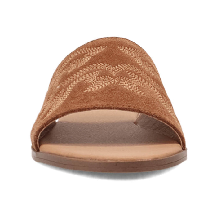 Dingo Womens Lasso Brown Suede Slide Sandals Shoes