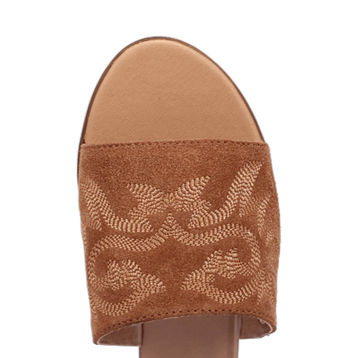Dingo Womens Lasso Brown Suede Slide Sandals Shoes