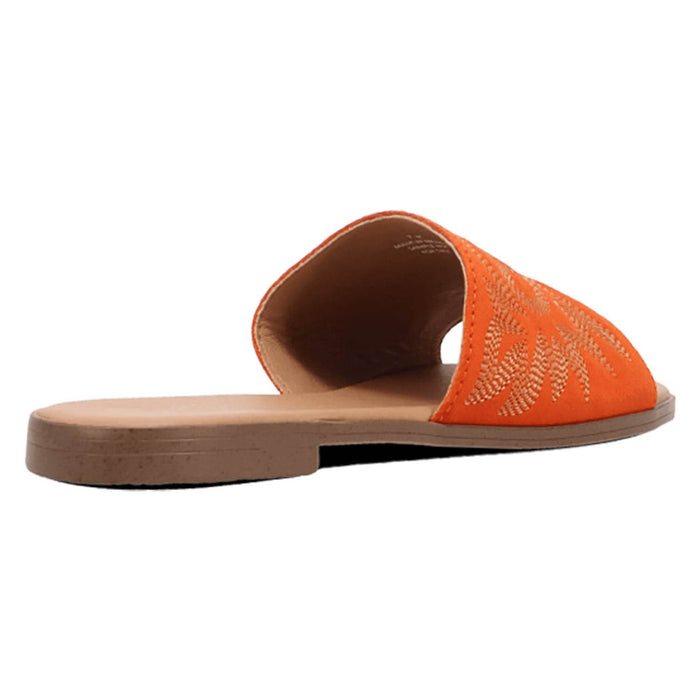 Dingo Womens Lasso Orange Suede Slide Sandals Shoes
