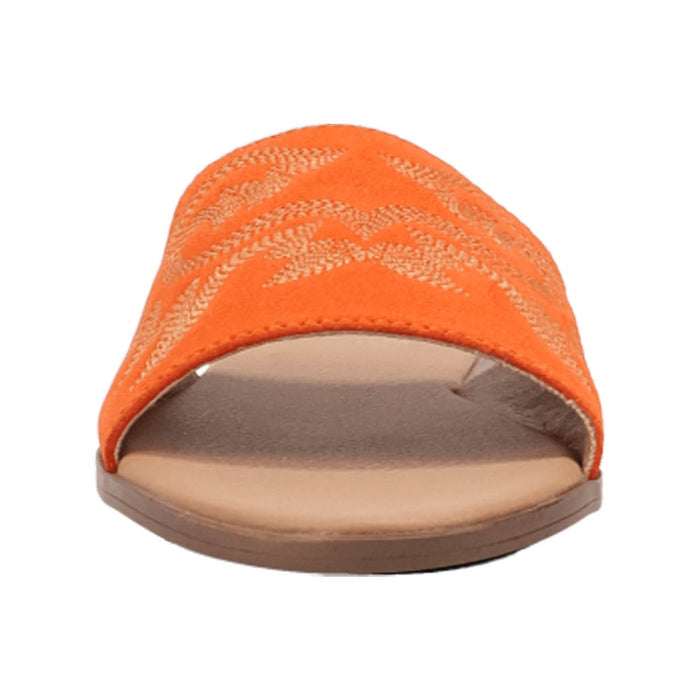 Dingo Womens Lasso Orange Suede Slide Sandals Shoes