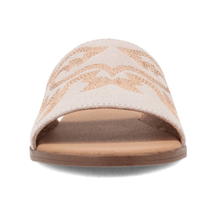 Dingo Womens Lasso White Suede Slide Sandals Shoes