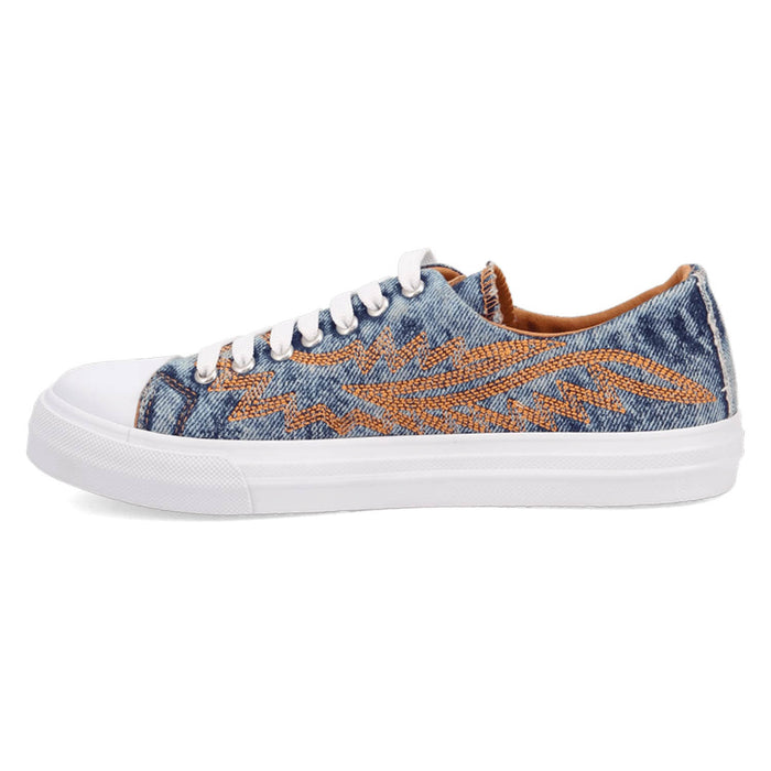 Dingo Womens Campus Denim Suede Western Sneakers Shoes