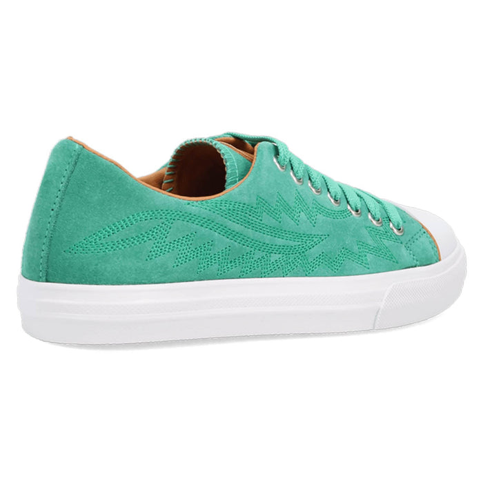 Dingo Womens Campus Green Suede Western Sneakers Shoes