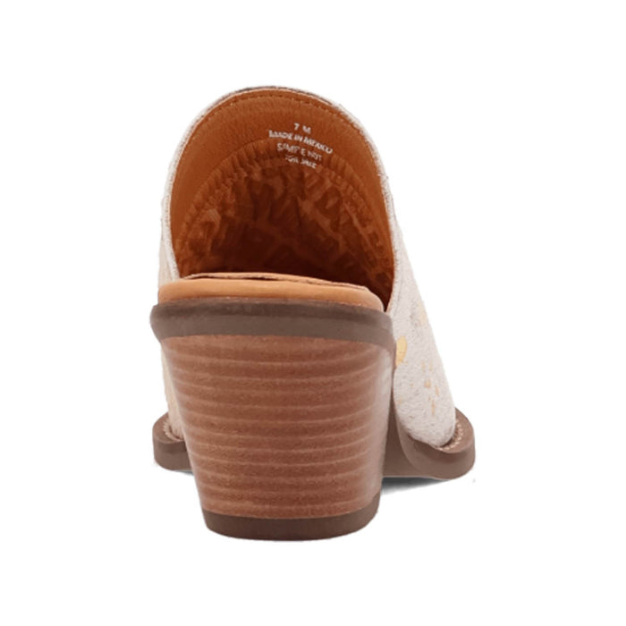 Dingo Womens Cash Cow Gold Hair-on-Hide 2.5in Heel Mules Shoes