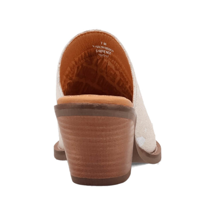 Dingo Womens Cash Cow Silver Hair-on-Hide 2.5in Heel Mules Shoes