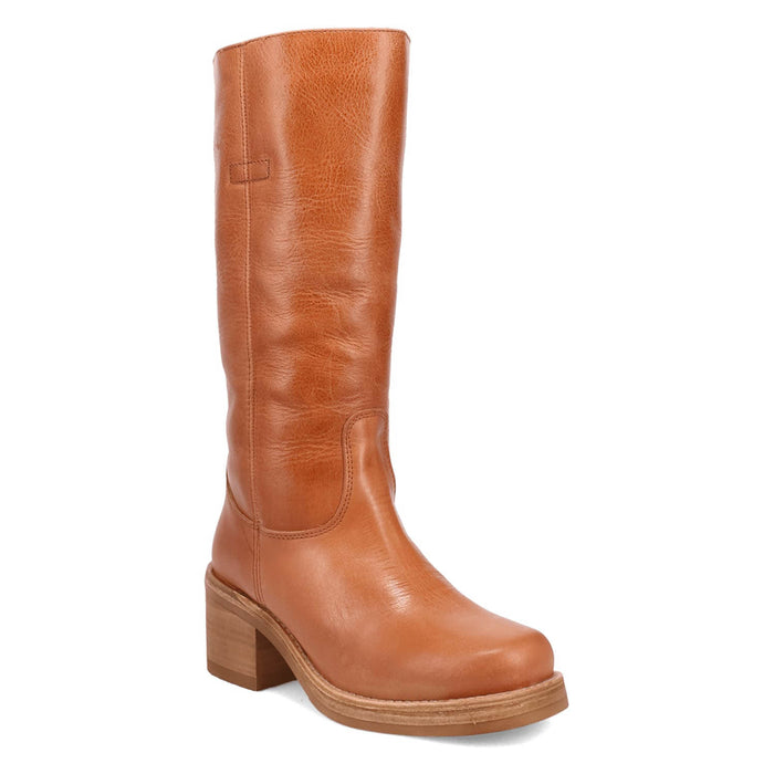 Dingo Womens Vagabond Tan Leather 14in Vintage Fashion Boots