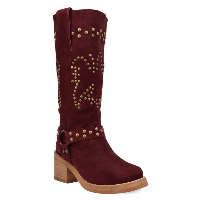 Dingo Womens Troubadour Burgundy Suede 16in Fashion Boots